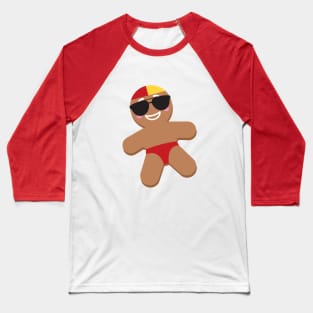 Christmas gingerbread man surf lifesaver Baseball T-Shirt